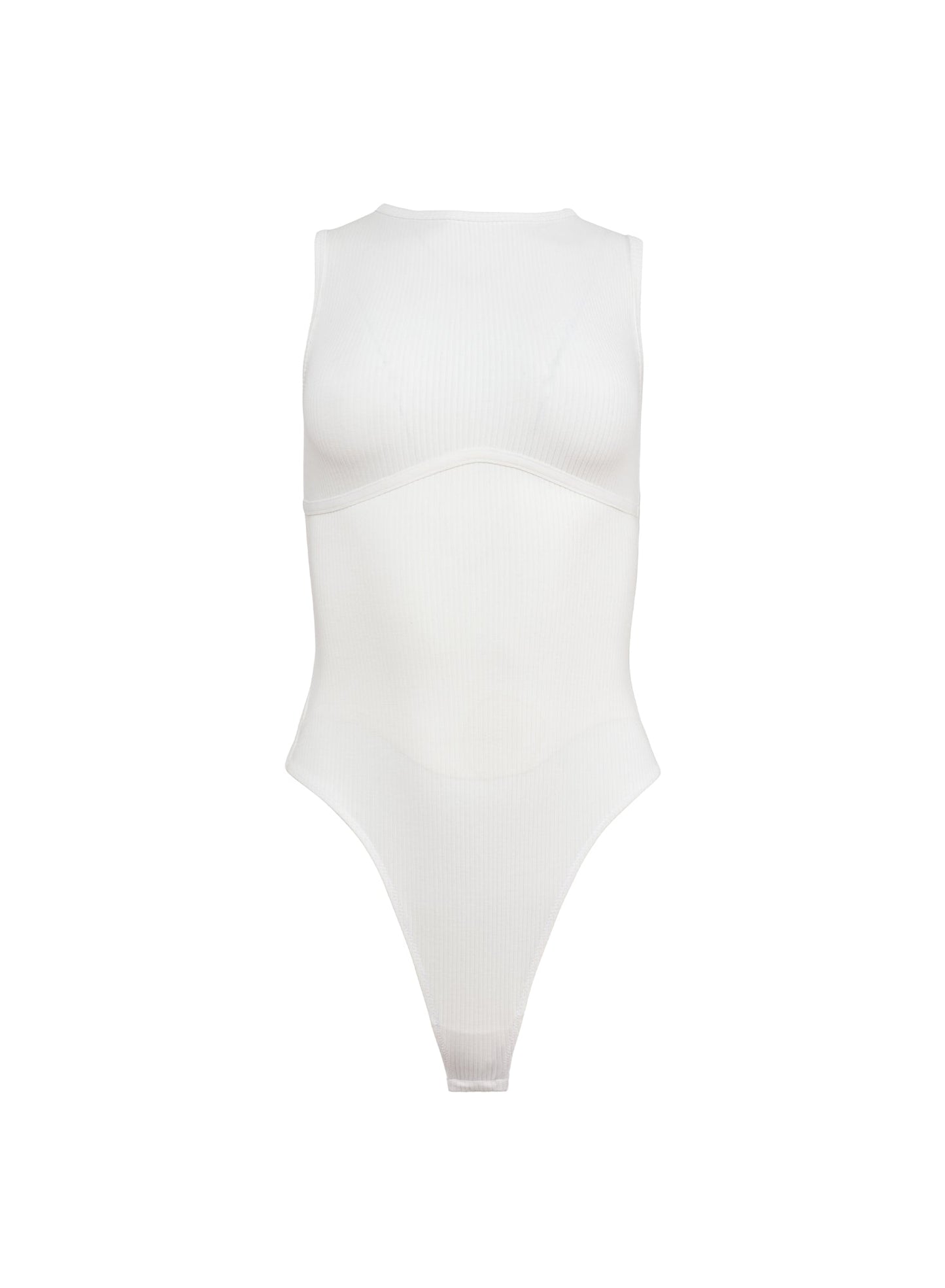 Ivory Hourglass Rib Bodysuit | Fleur du Mal