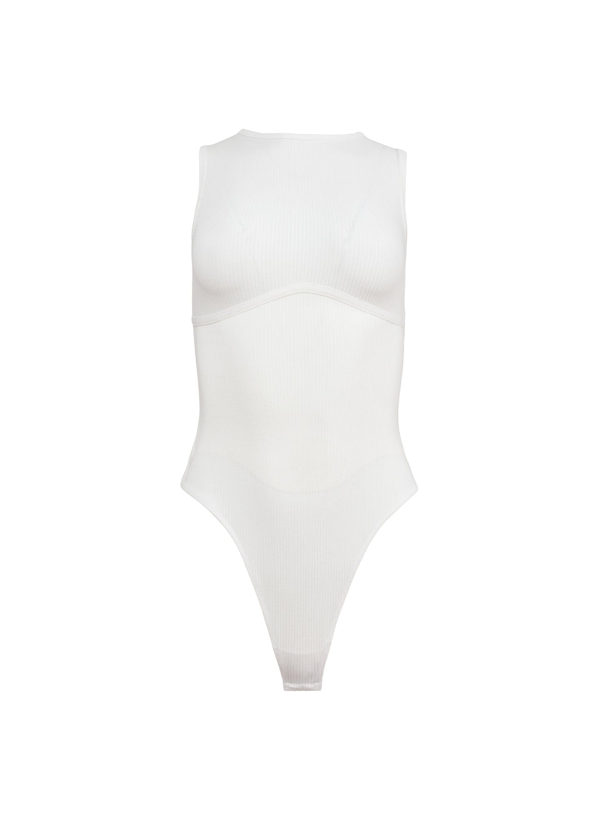 Ivory Hourglass Rib Bodysuit | Fleur du Mal
