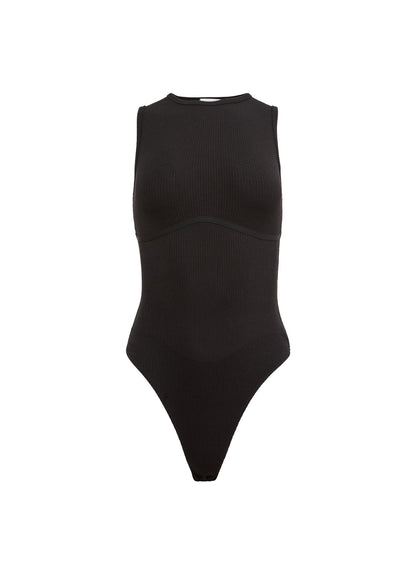 Black Hourglass Rib Bodysuit | Fleur du Mal
