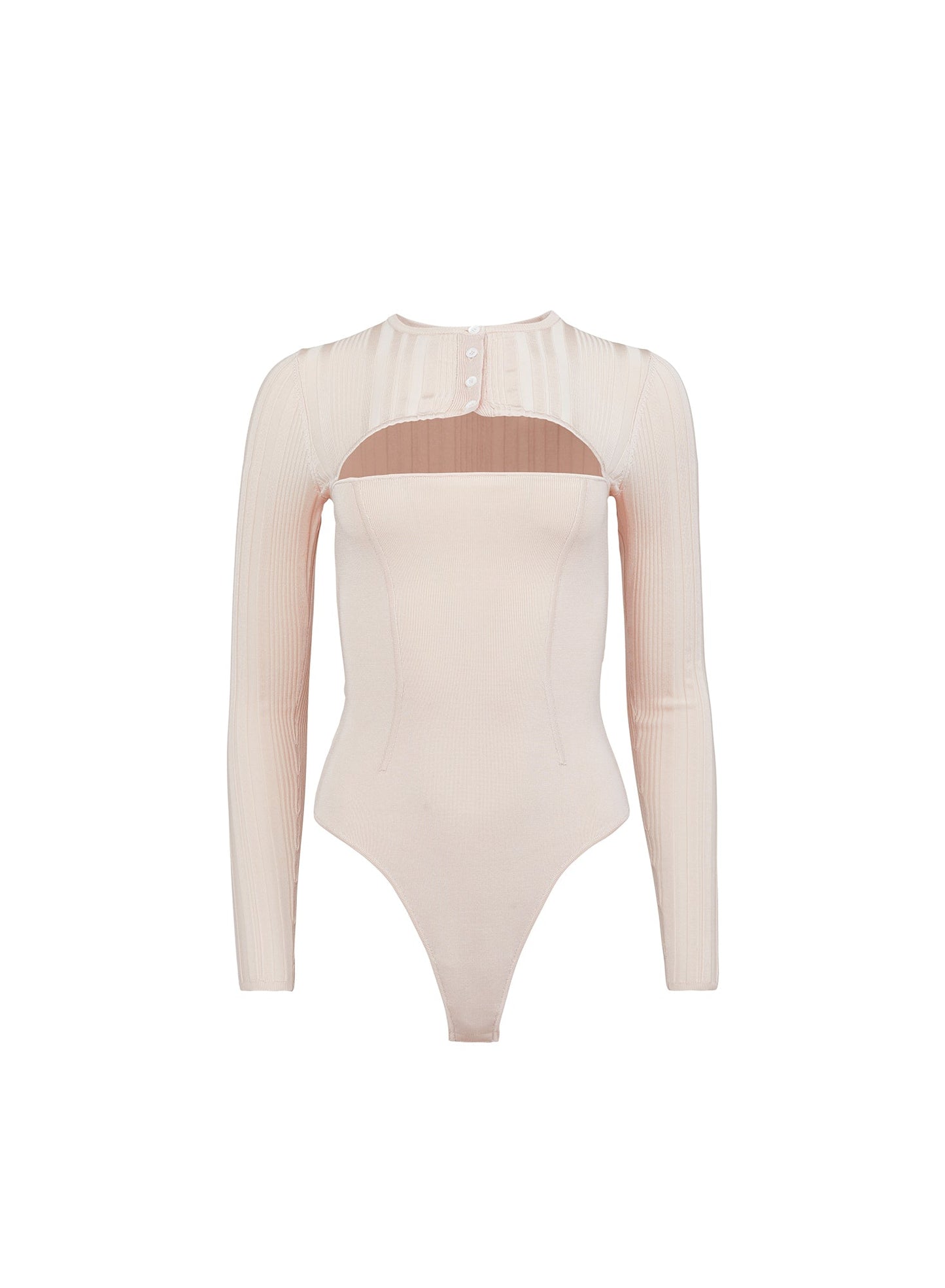 Tan Rib Shrug Bodysuit | Fleur du Mal