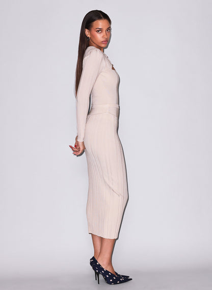 Tan Rib Shrug Bodysuit | Fleur du Mal
