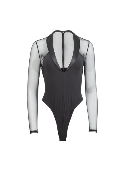 Black Tuxedo Bodysuit | Fleur du Mal