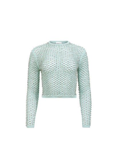 Frosted Mint Spotlight Long Sleeve Top | Fleur du Mal