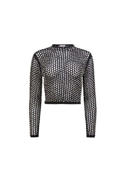 Black Spotlight Long Sleeve Top | Fleur du Mal