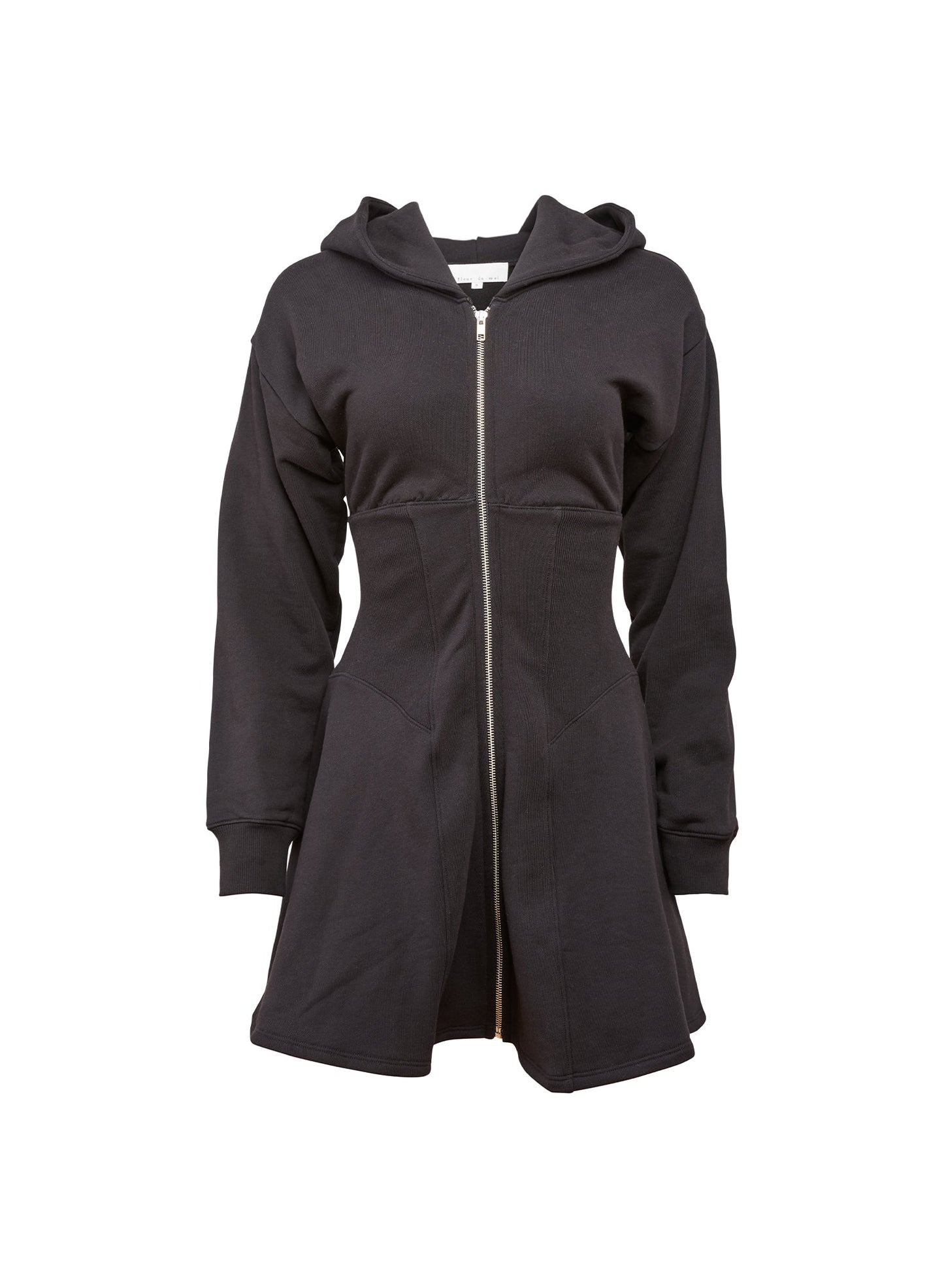 Black Unzip Me Hoodie Dress | Fleur du Mal