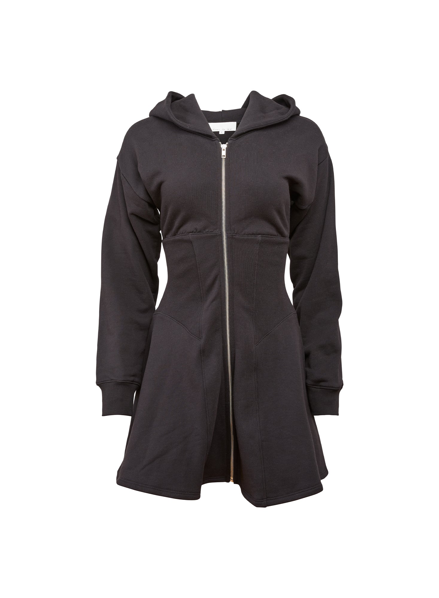 Black Unzip Me Hoodie Dress | Fleur du Mal