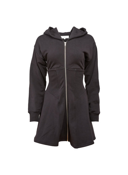 Black Unzip Me Hoodie Dress | Fleur du Mal