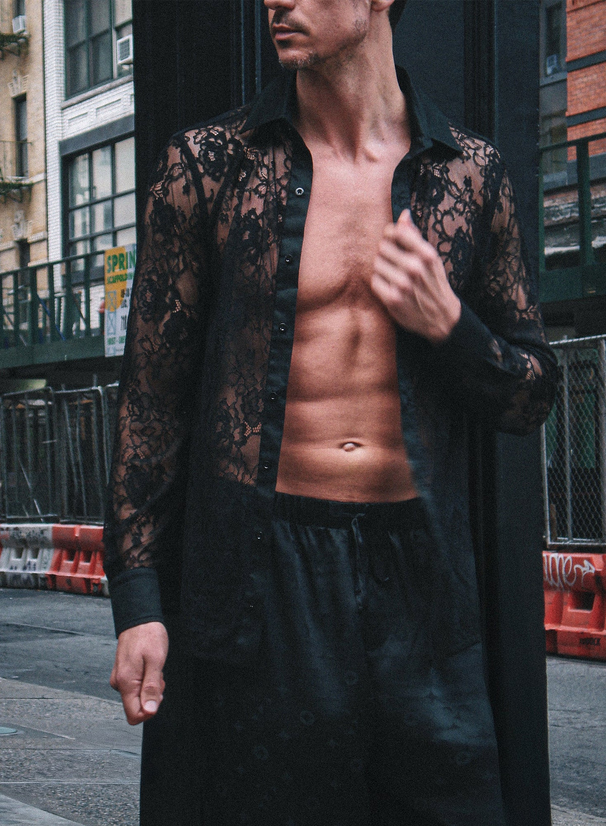 Black Juliet Lace Button Down | Fleur du Mal