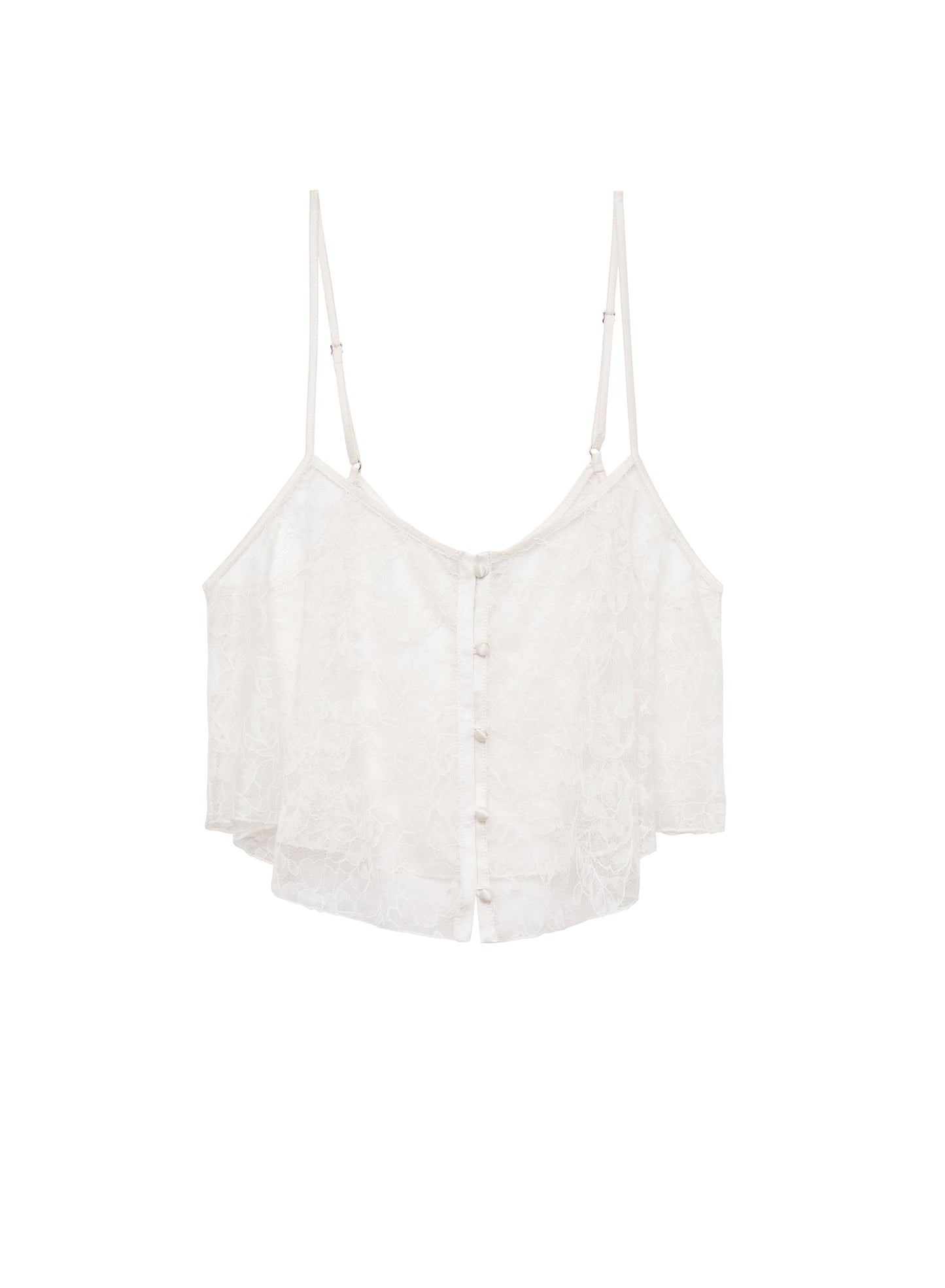 Ivory Jasmine Lace Flutter Cami | Fleur du Mal