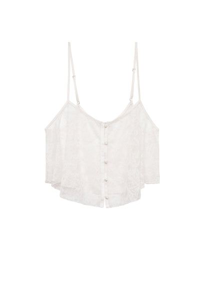 Ivory Jasmine Lace Flutter Cami | Fleur du Mal