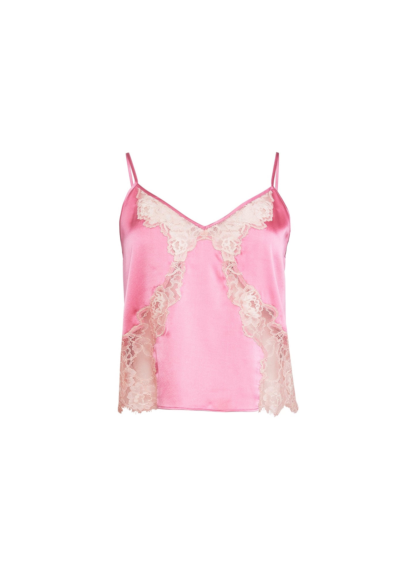 Pink Juliet Lace Silk Cami | Fleur du Mal