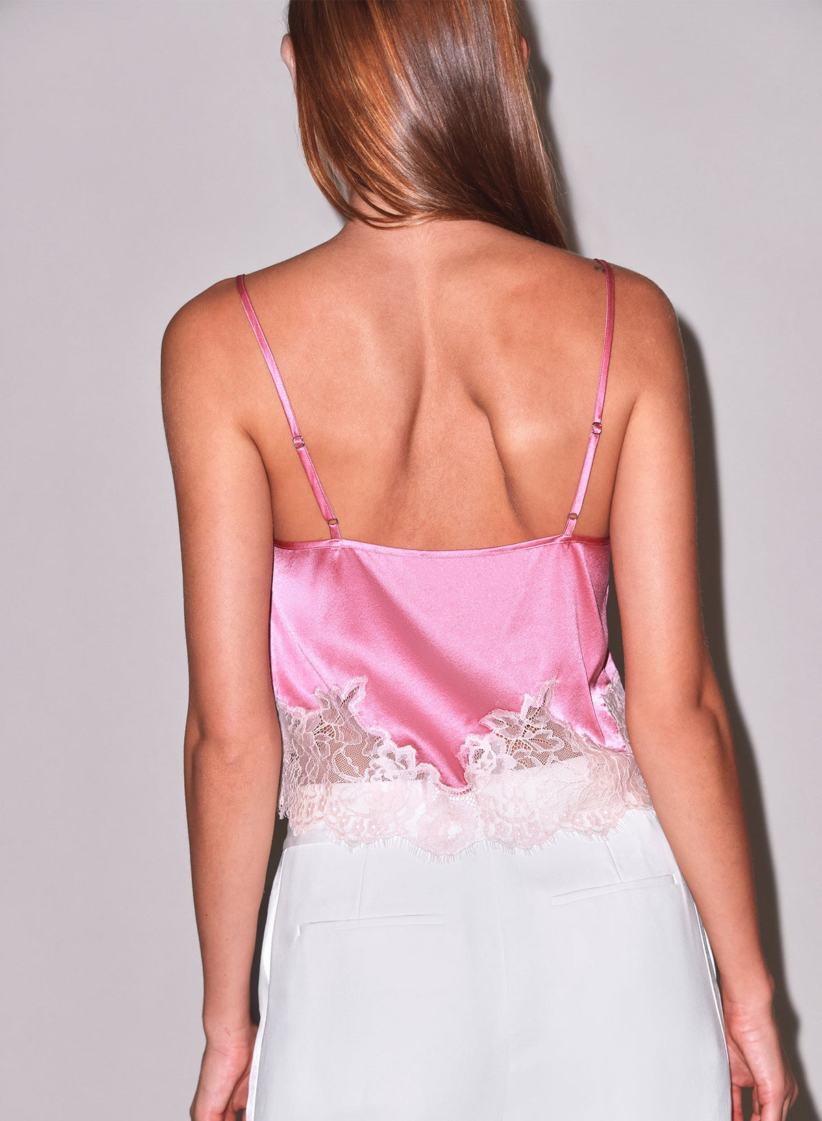 Pink Juliet Lace Silk Cami | Fleur du Mal