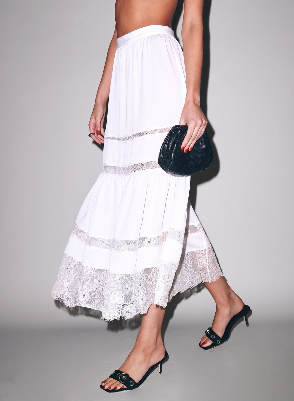 Ivory Juliet Lace Maxi Skirt | Fleur du Mal