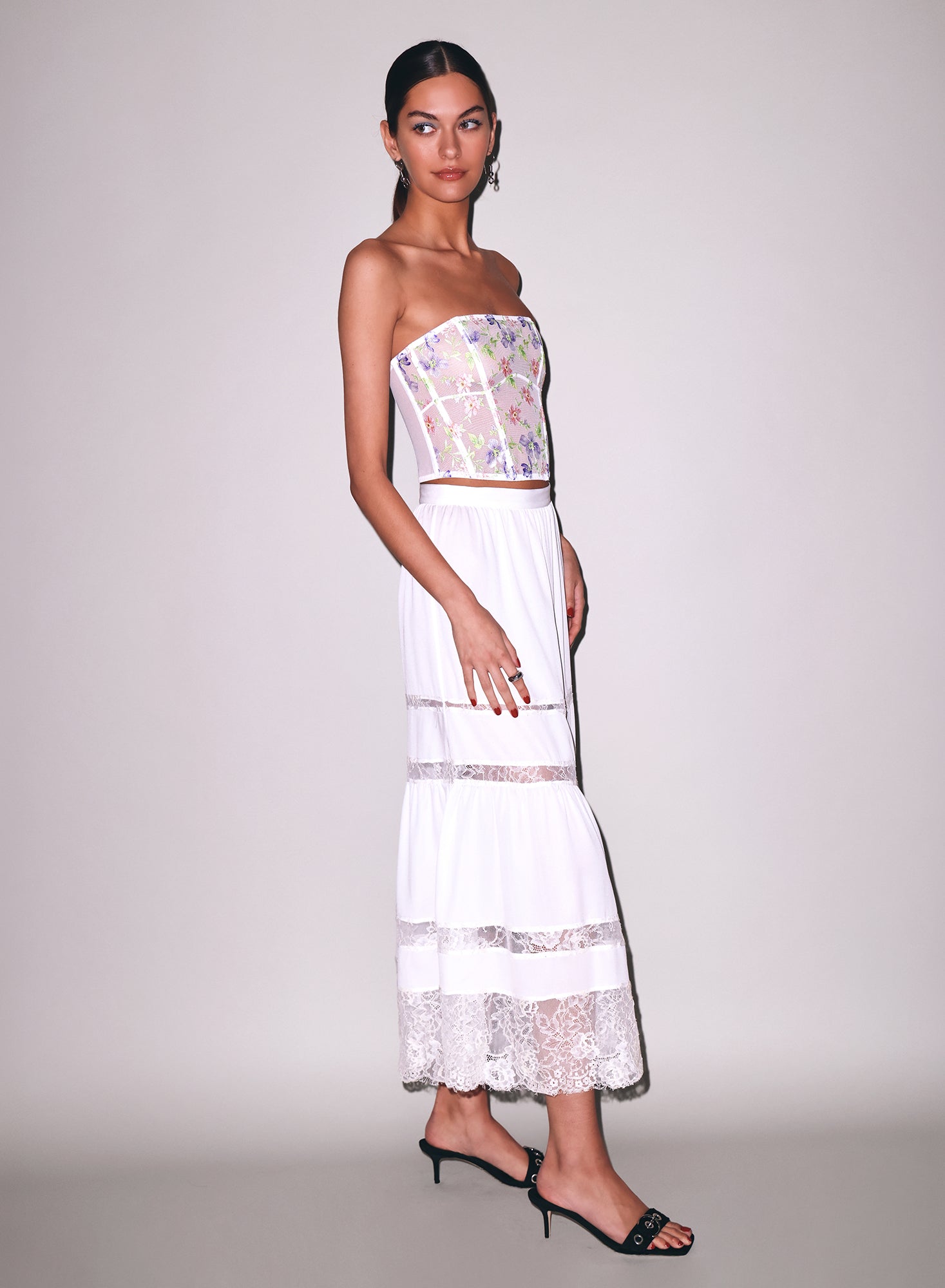 Ivory Juliet Lace Maxi Skirt | Fleur du Mal