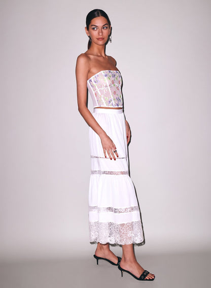 Ivory Juliet Lace Maxi Skirt | Fleur du Mal