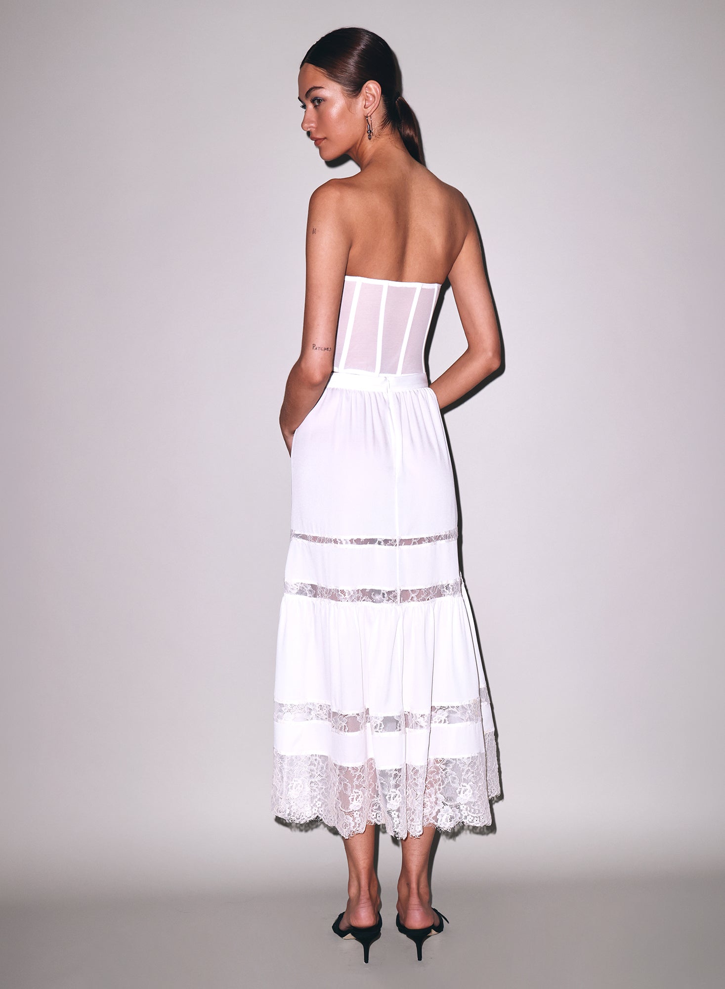 Ivory Juliet Lace Maxi Skirt | Fleur du Mal