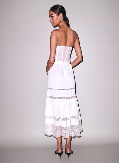 Ivory Juliet Lace Maxi Skirt | Fleur du Mal