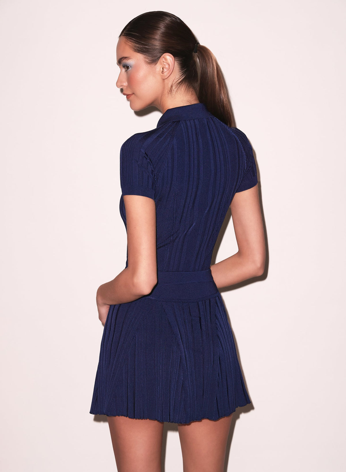 Night Sky Rib Flared Skirt | Fleur du Mal