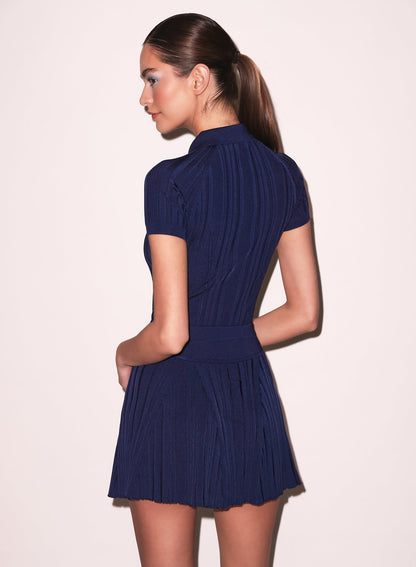 Night Sky Rib Flared Skirt | Fleur du Mal