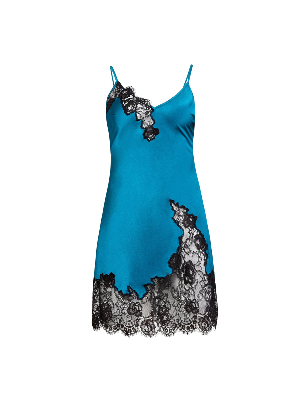 Aquamarine Juliet Lace Mini Slip | Fleur du Mal