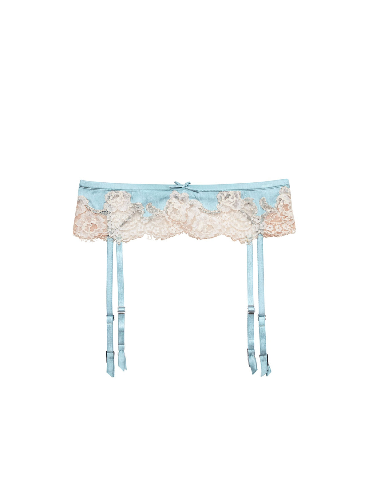 Frosted Mint Juliet Lace Garter Belt | Fleur du Mal