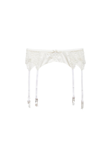 Ivory Daphne Lace Garter Belt | Fleur du Mal