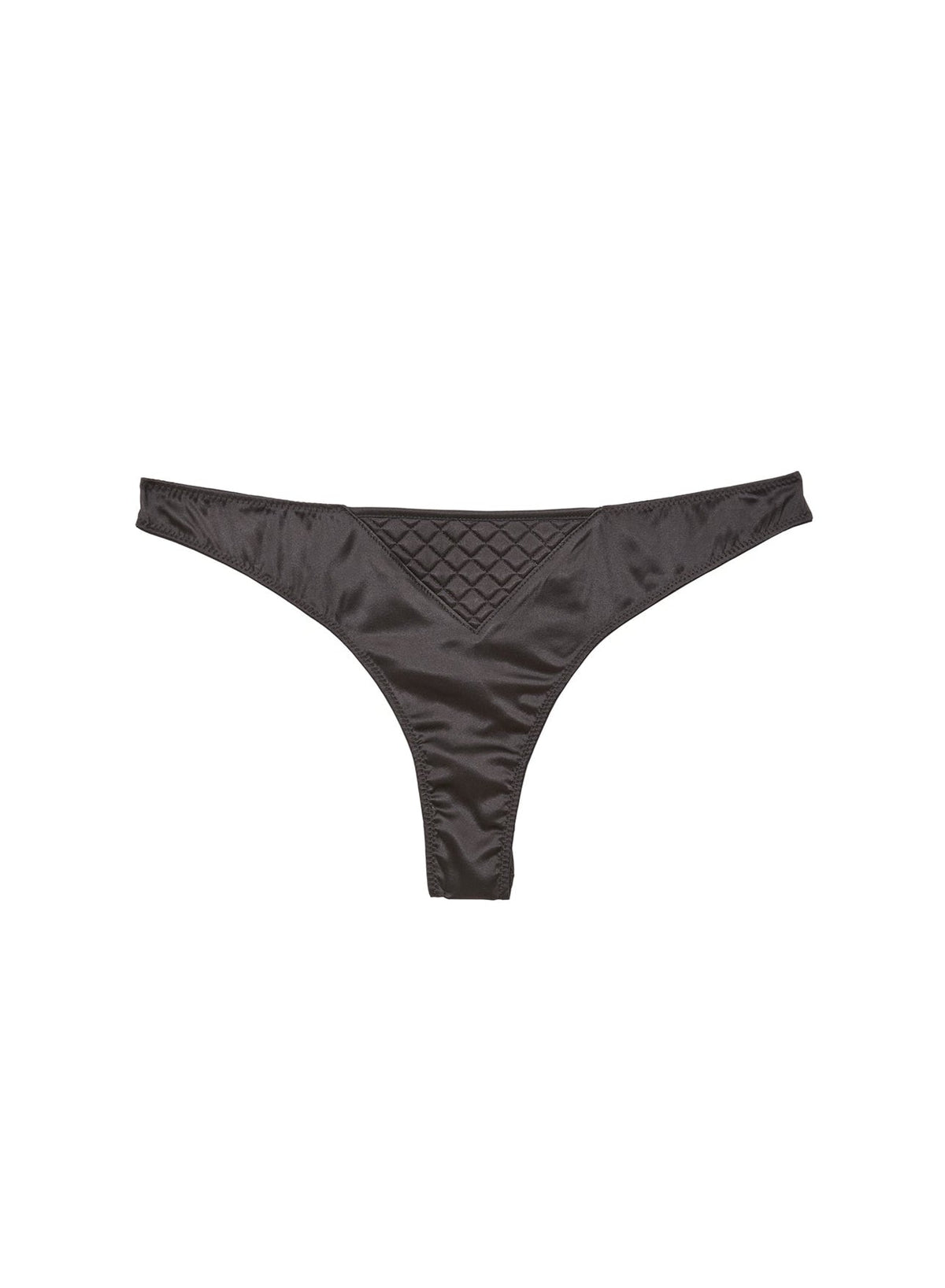 Black Quilted Luxe Thong | Fleur du Mal