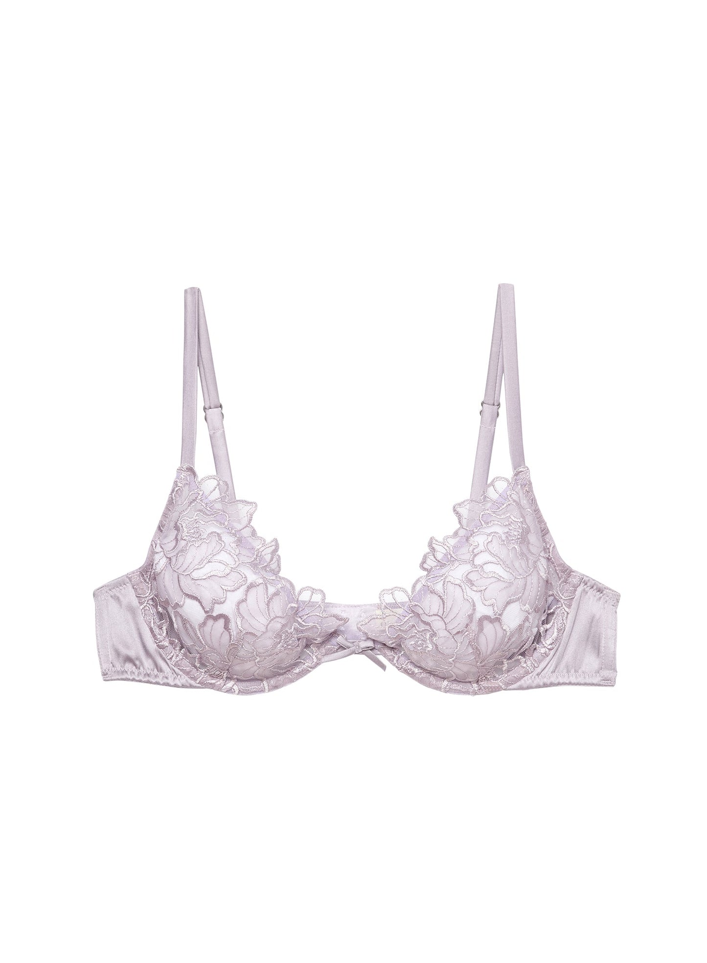 Lilac Whitney Embroidery Demi Bra | Fleur du Mal