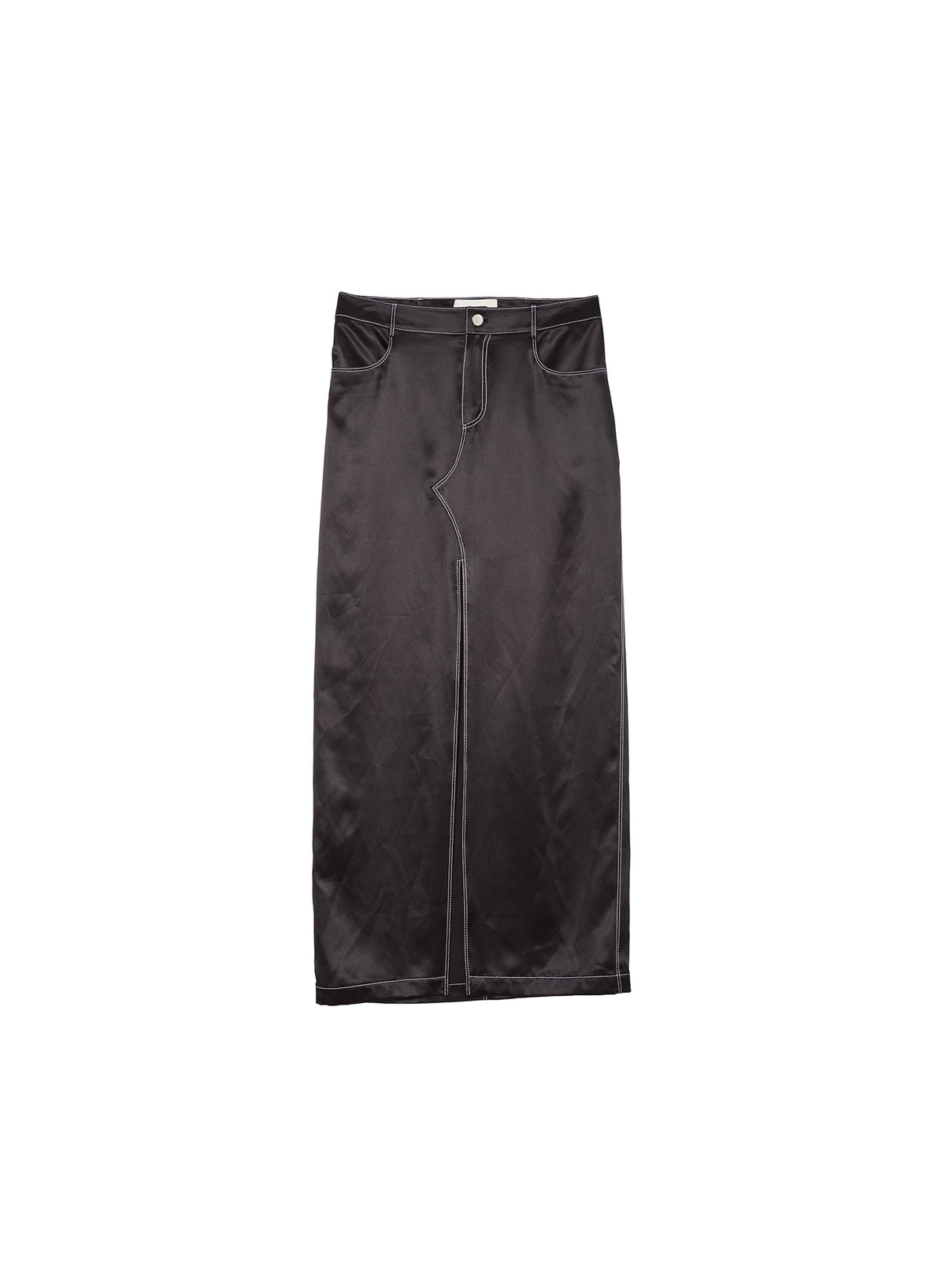 Black Silk Maxi Skirt | Fleur du Mal
