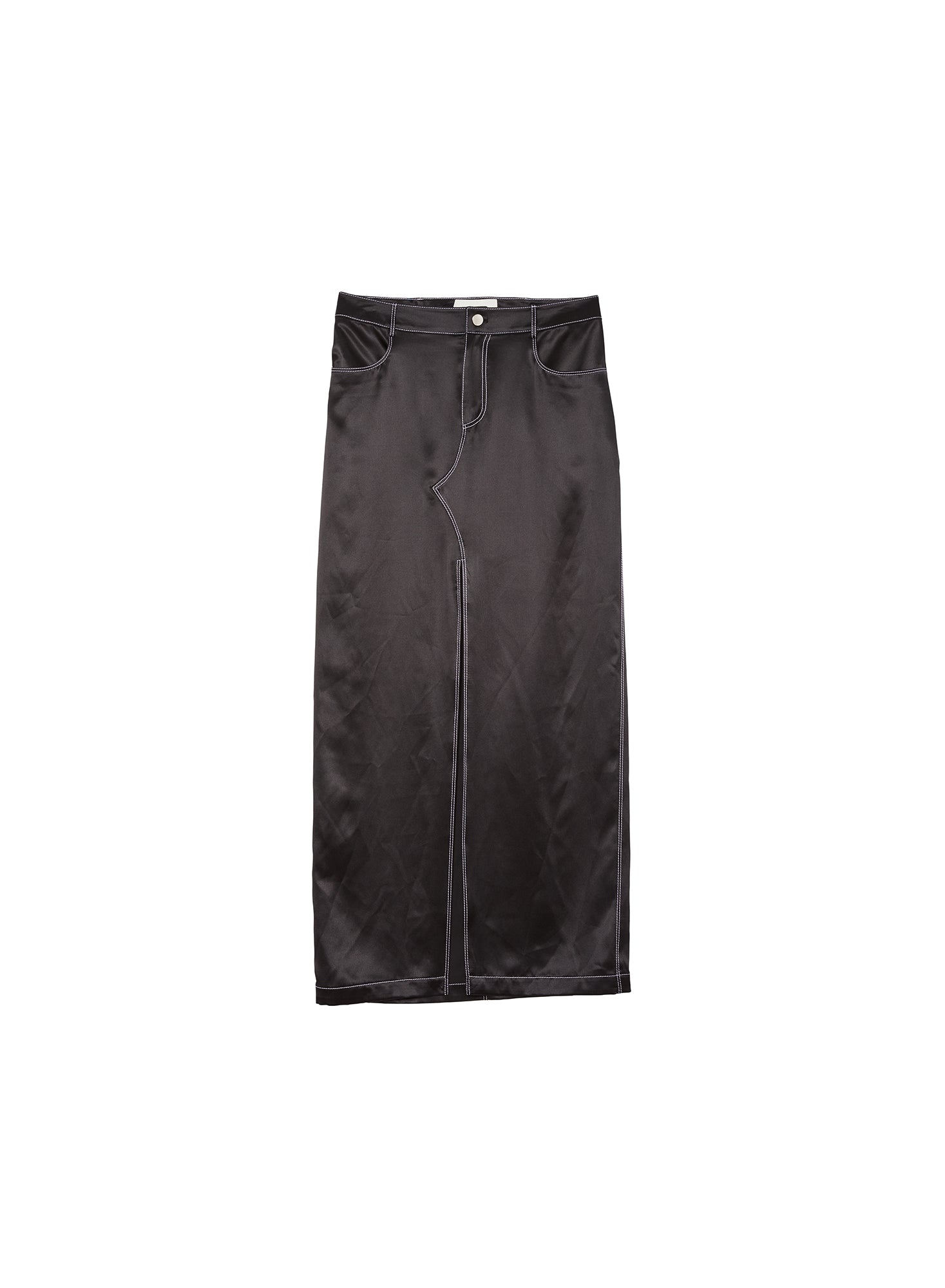 Black Silk Maxi Skirt | Fleur du Mal