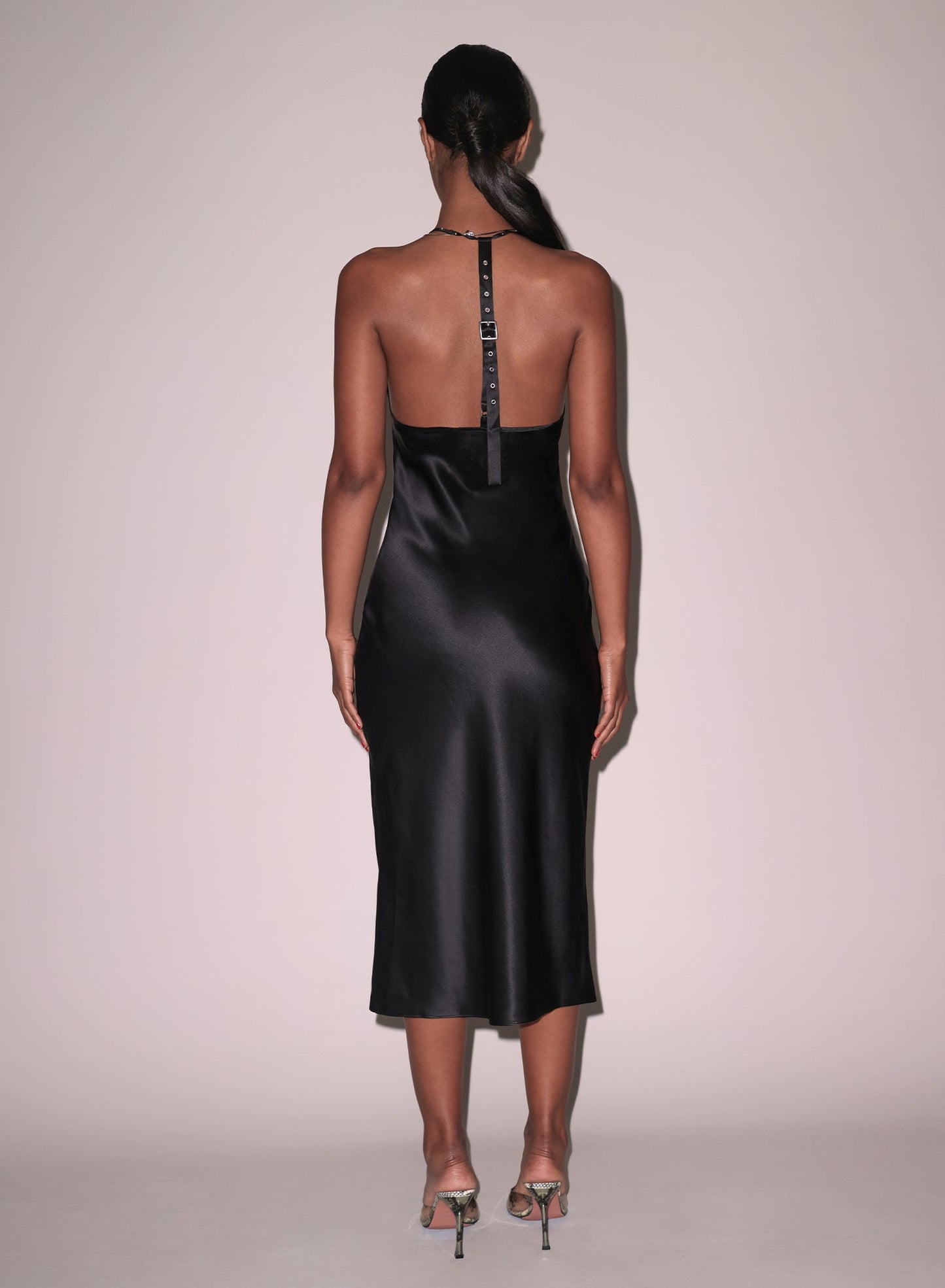 Black Buckle T-Strap Dress | Fleur du Mal