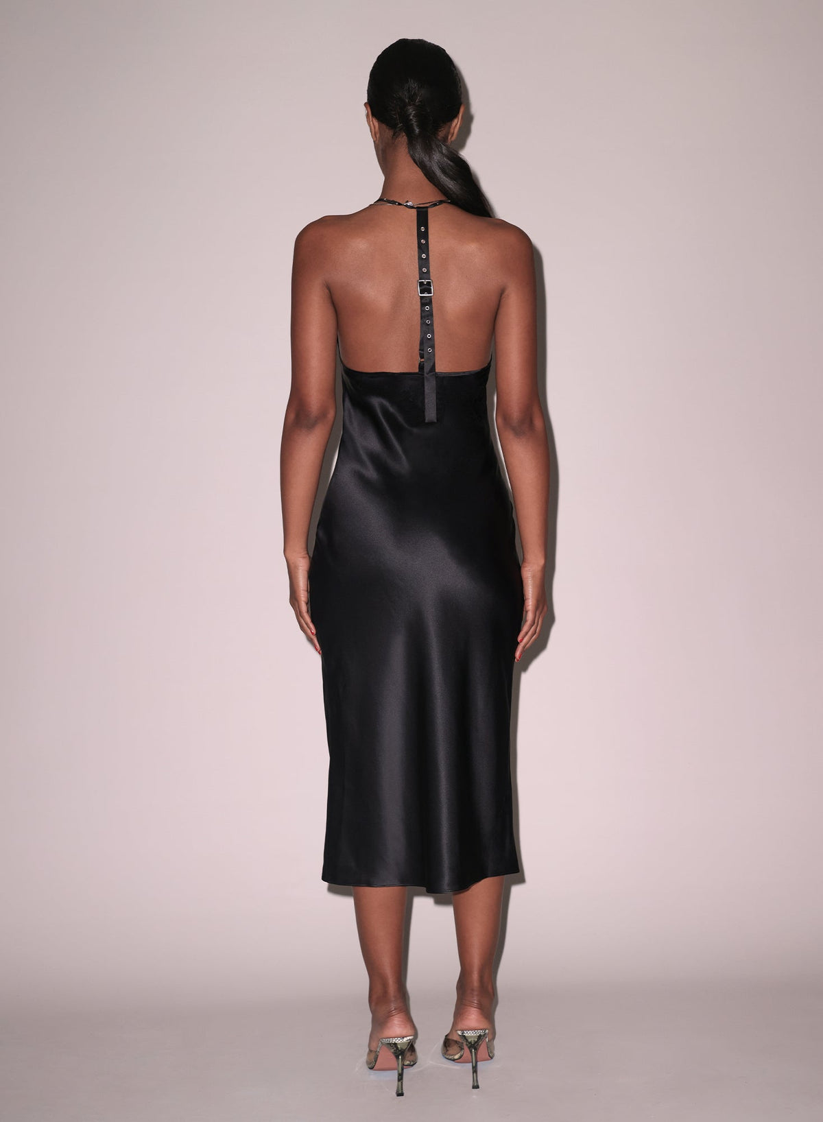 Black Buckle T-Strap Dress | Fleur du Mal