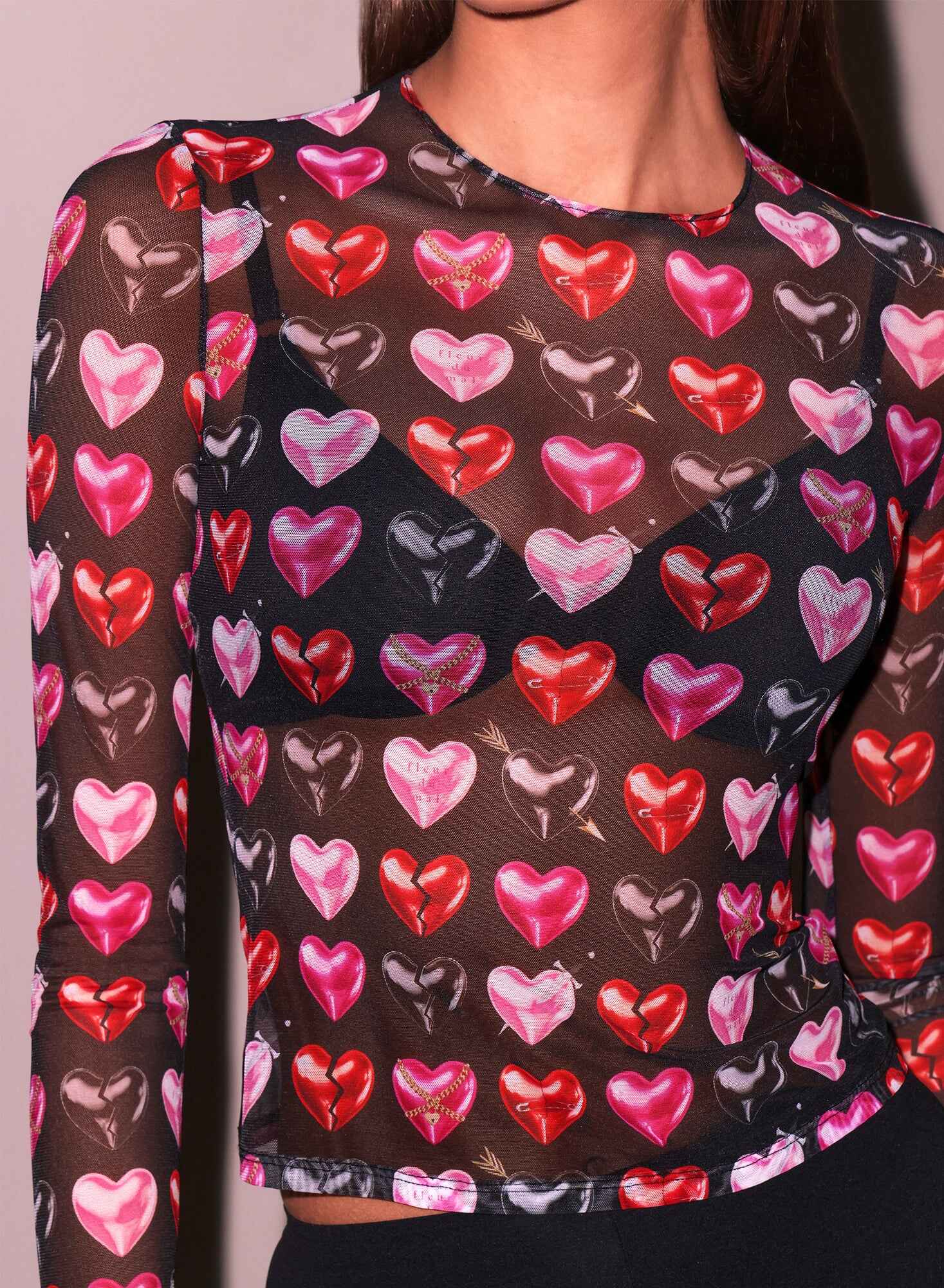 Black Heartbreaker Long Sleeve Top | Fleur du Mal