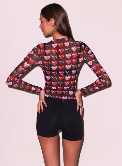 Black Heartbreaker Long Sleeve Top | Fleur du Mal