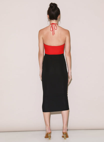 Black Jersey Lace Up Skirt | Fleur du Mal