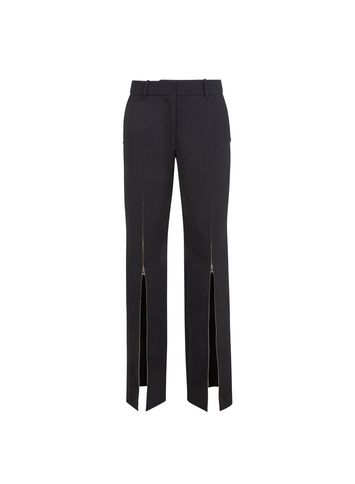 Black Zipper Split Hem Pant | Fleur du Mal