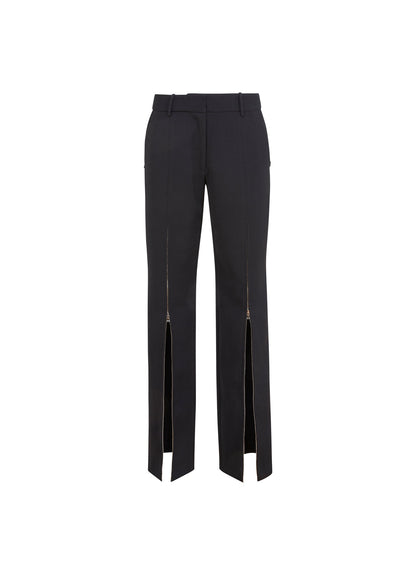 Black Zipper Split Hem Pant | Fleur du Mal