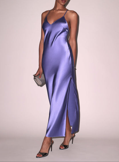 Maxi High Slit Slip Dress | Fleur du Mal