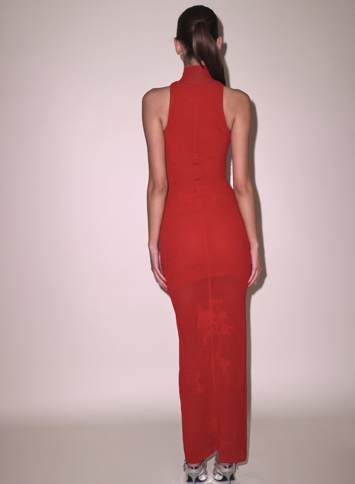 Ruby Red Lace Pointelle Racer Dress | Fleur du Mal