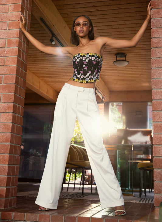 Vanilla Satin Trouser | Fleur du Mal