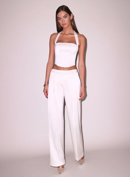 Vanilla Satin Trouser | Fleur du Mal