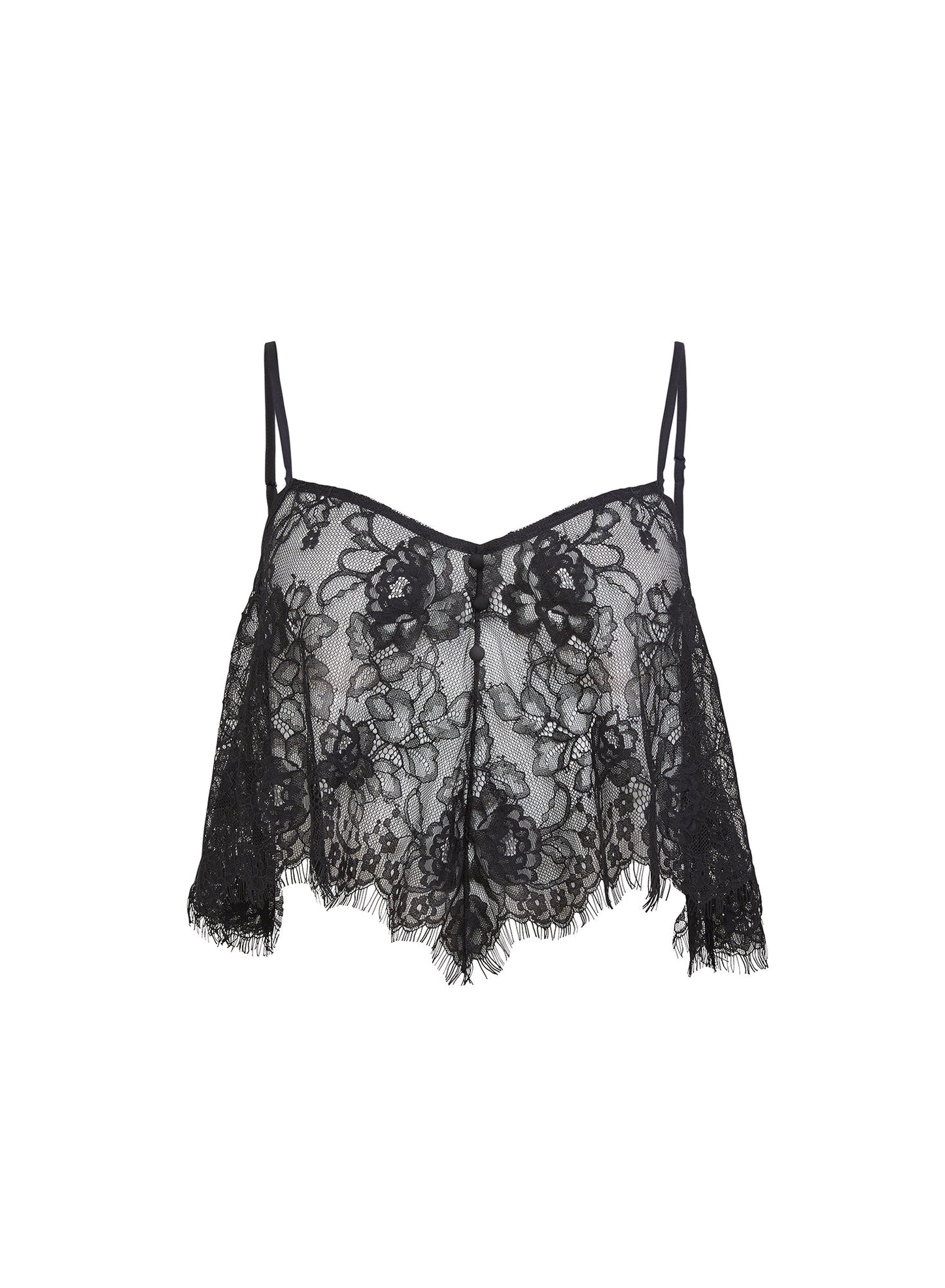 Black Juliet Lace Flutter Cami | Fleur du Mal