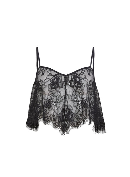 Black Juliet Lace Flutter Cami | Fleur du Mal