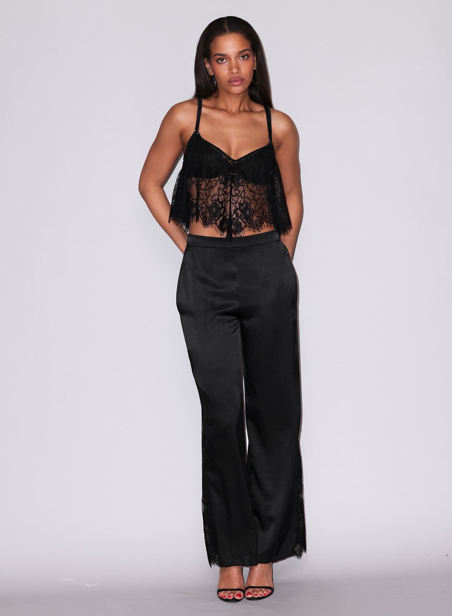 Black Juliet Lace Flutter Cami | Fleur du Mal