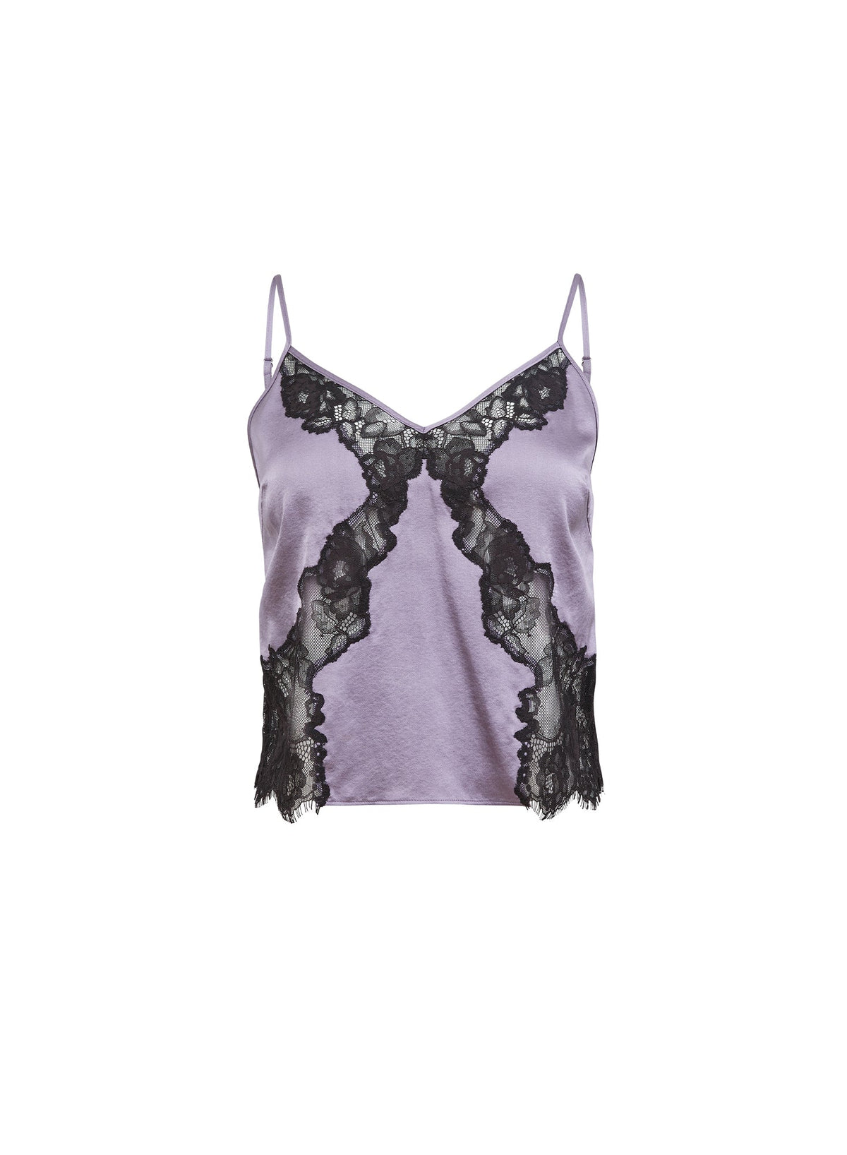 Lavender Smoke Juliet Lace Silk Cami | Fleur du Mal
