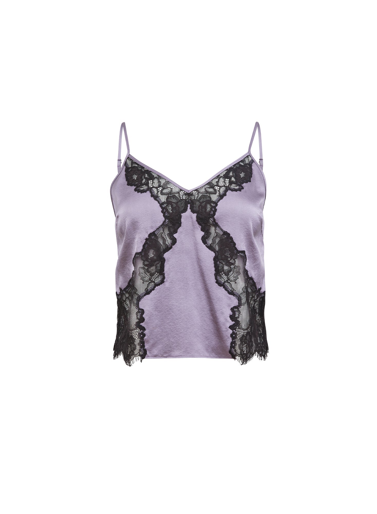 Lavender Smoke Juliet Lace Silk Cami | Fleur du Mal