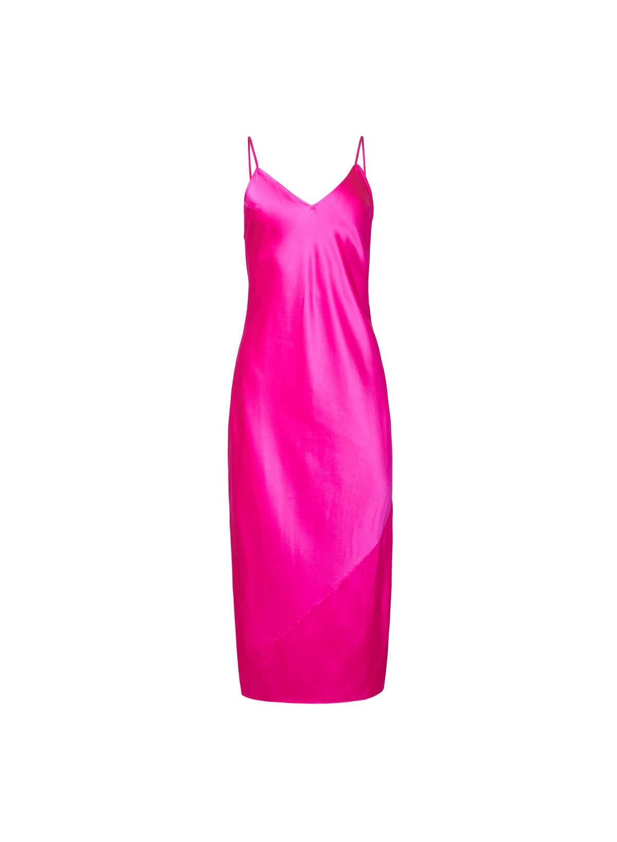 Wild Pink Silk V Slip Dress | Fleur du Mal
