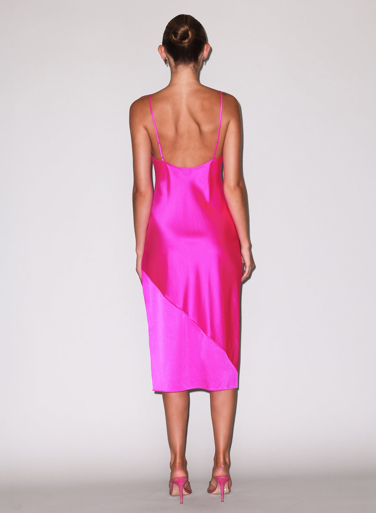 Wild Pink Silk V Slip Dress | Fleur du Mal