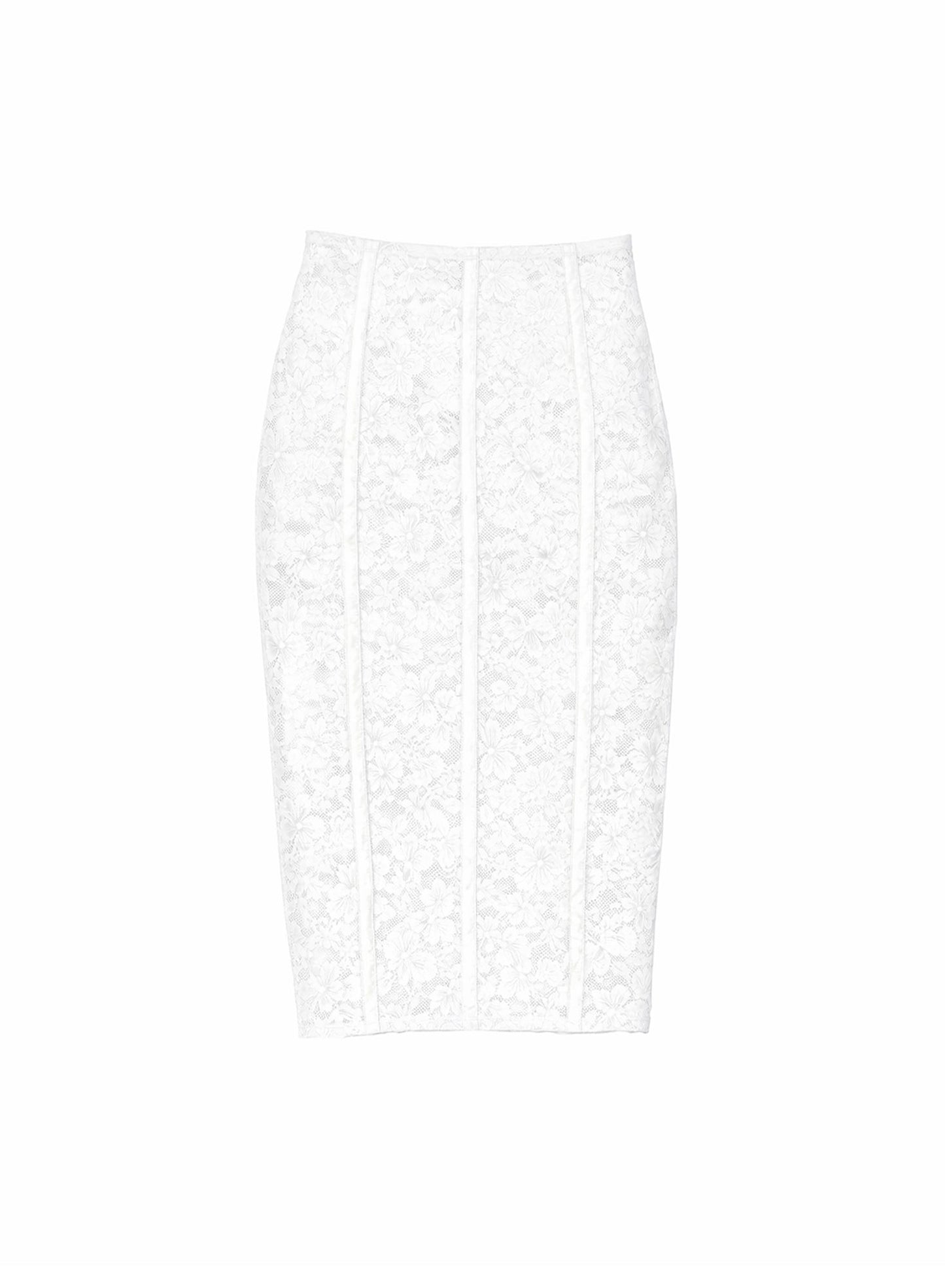 Ivory Le Stretch Lace Pencil Skirt | Fleur du Mal