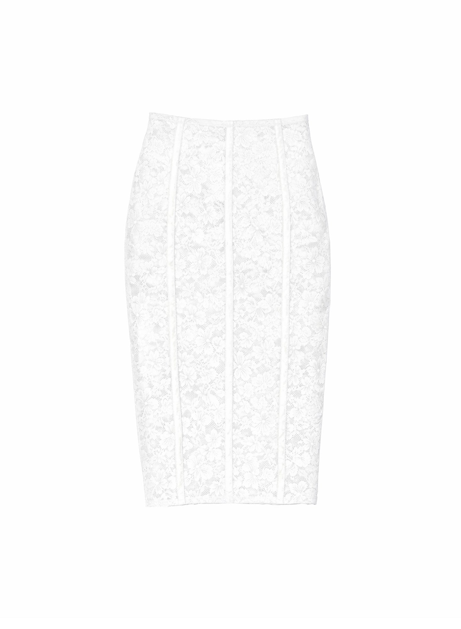Ivory Le Stretch Lace Pencil Skirt | Fleur du Mal